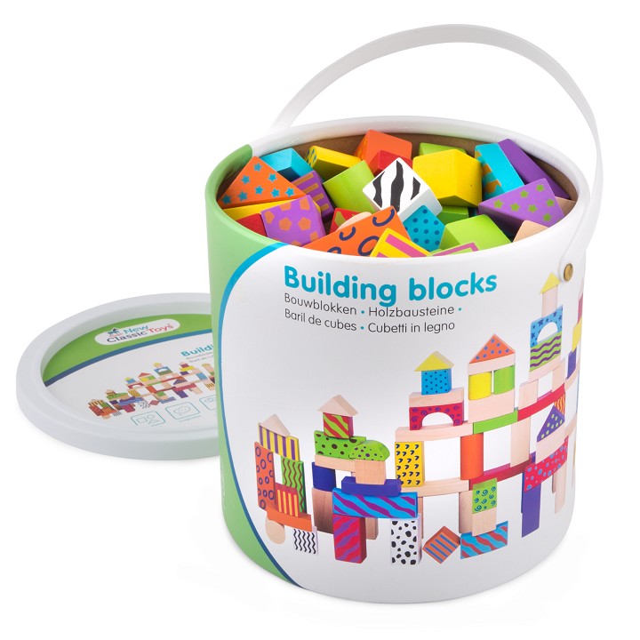 New Classic Toys - Building Blocks in a Drum - Fantasy - 100 pcs.
